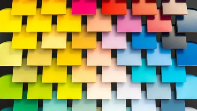 Many colours of sticky notes Many colours of sticky notes